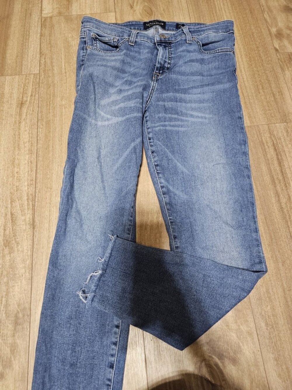 Lucky Brand Ava Crop Jeans Raw Hem Women's Size 8 Inseam 24"